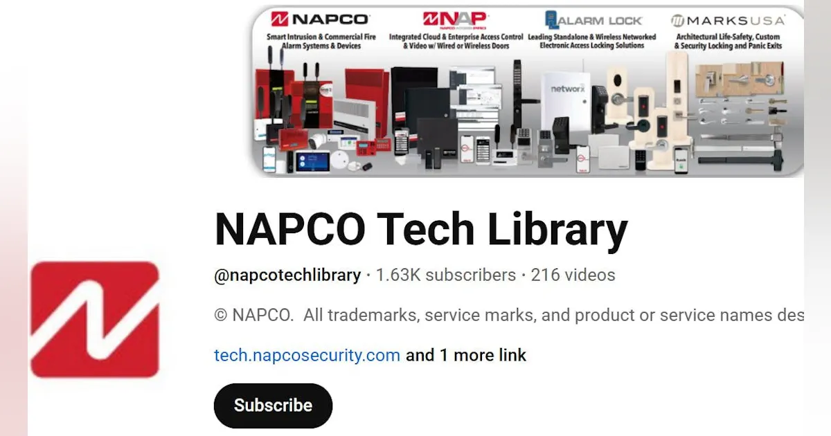 Napcl Tutorial NAPCO Expands YouTube Channe | Locksmith Ledger