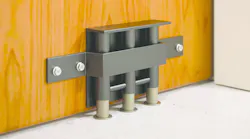 Example of a non-code compliant floor barricade