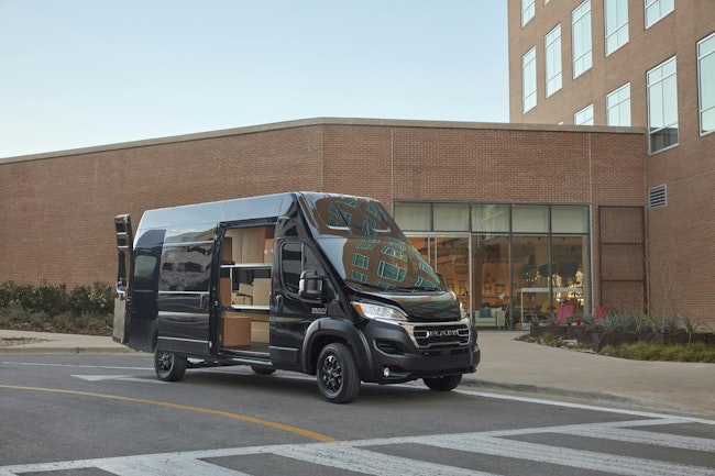 Dodge Ram Promaster on the road