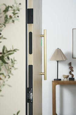 Door edge showing motor Door edge showing motor