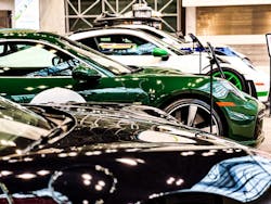 Porsche display at New York Auto Show Porsche display at New York Auto Show