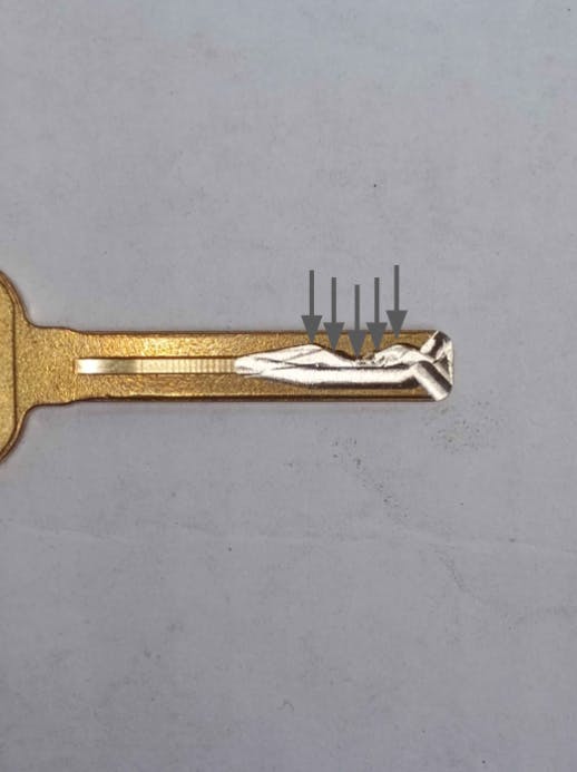 Figure 1. TOY48 key with 3 distinct depths