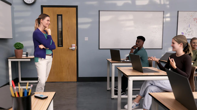 The Partner Alliance for Safer Schools (PASS) Safety and Security Guidelines 7th Edition explicitly recommends the use of indication trims for classroom doors as a tier one strategy.