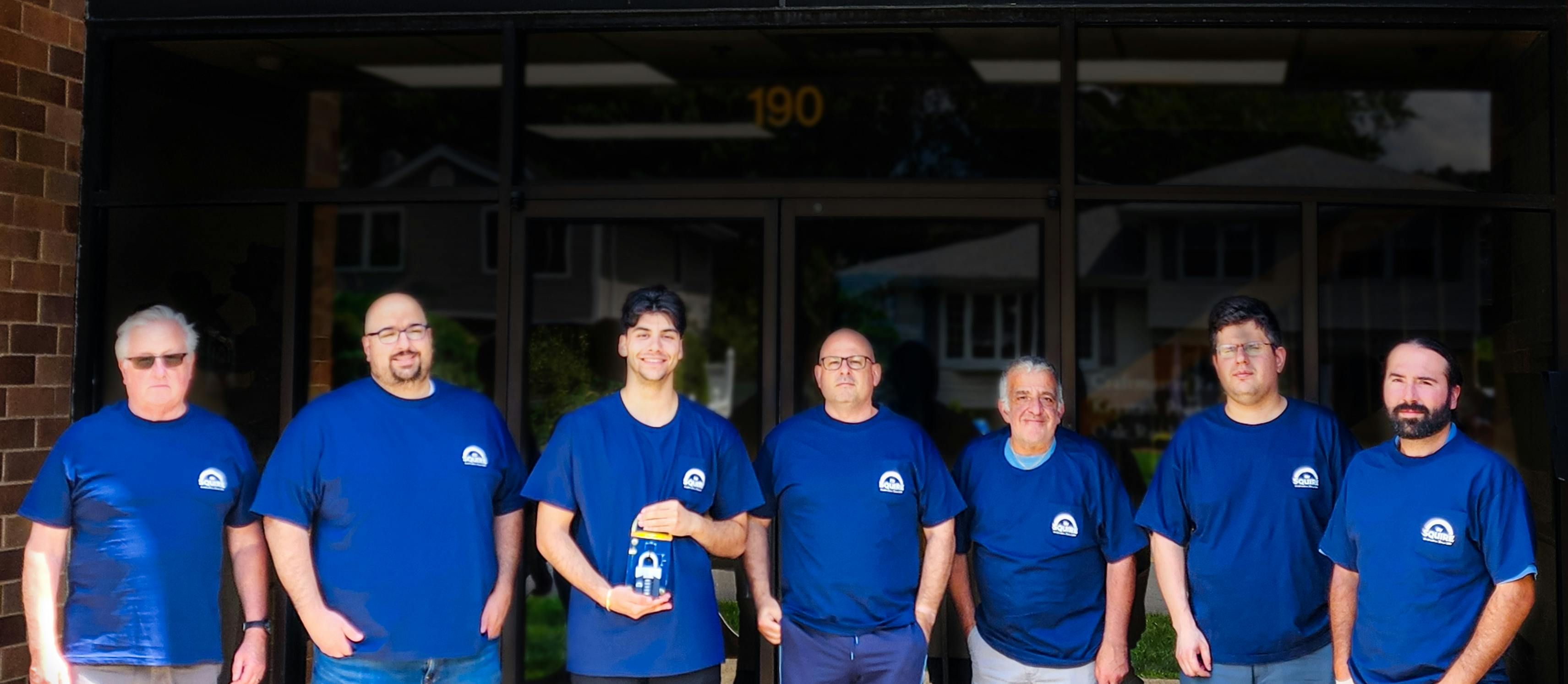 Members of the Craftmaster Hardware team include, from left to right: Bill Watkins, Daniel Sproviero, Domenic Santelli, George Howe, Tony Defrancesco, Vadim Komets and Jim Lawless.