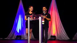 Lock50 USA's Karrie and Sean Buskila at the ALOA opening cocktail reception, which they sponsored